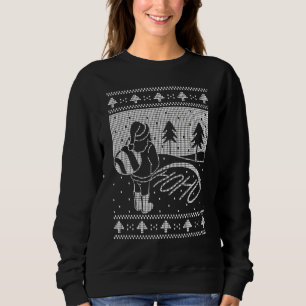 Naughty Santa Peeing Ho Ho auf Snow Ugly Xmas Sw Sweatshirt
