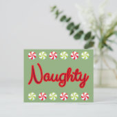 Naughty Script mit Weihnachtscreme Feiertagspostkarte (Stehend Vorderseite)