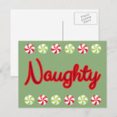 Naughty Script mit Weihnachtscreme Feiertagspostkarte (Vorne/Hinten)