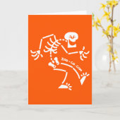 Naughty Skeleton Karte (Gelbe Blume)