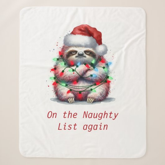 Naughty Sloth Custom words Sherpadecke (Vorderseite)