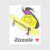 Naughty Squirrel #1029 Individuelle Name Skate Aufkleber (Blatt)