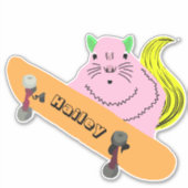 Naughty Squirrel #187 Hailey Skateboarding Aufkleber (Vorderseite)