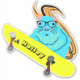 Naughty Squirrel #199 Hailey Skateboarding Aufkleber