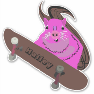 Naughty Squirrel #212 Hailey Skateboarding Aufkleber