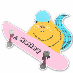 Naughty Squirrel #220 Hailey Skateboarding Aufkleber