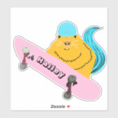 Naughty Squirrel #220 Hailey Skateboarding Aufkleber (Blatt)
