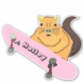 Naughty Squirrel #223 Hailey Skateboarding Aufkleber (Vorderseite)