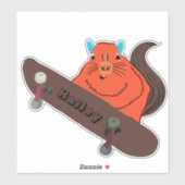 Naughty Squirrel #232 Hailey Skateboarding Aufkleber (Blatt)