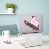 Naughty Squirrel #238 Hailey Skateboarding Aufkleber (Laptop auf Schreibtisch)