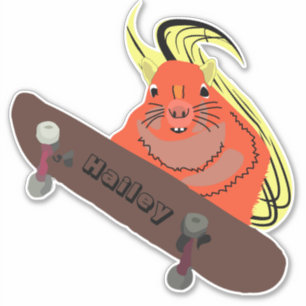 Naughty Squirrel #241 Hailey Skateboarding Aufkleber