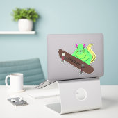 Naughty Squirrel #261 Hailey Skateboarding Aufkleber (Laptop auf Schreibtisch)