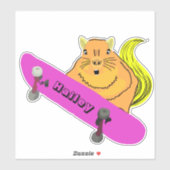 Naughty Squirrel #269 Hailey Skateboarding Aufkleber (Blatt)