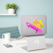 Naughty Squirrel #269 Hailey Skateboarding Aufkleber (Laptop auf Schreibtisch)