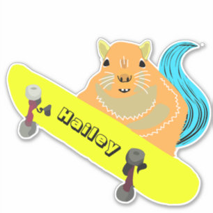 Naughty Squirrel #273 Hailey Skateboarding Aufkleber