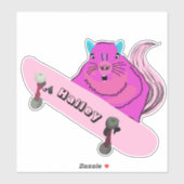 Naughty Squirrel #274 Hailey Skateboarding Aufkleber (Blatt)