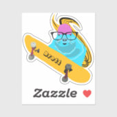 Naughty Squirrel #703 Brett Skateboarding Aufkleber (Blatt)