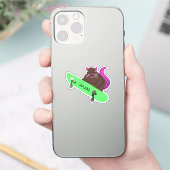 Naughty Squirrel #708 Brett Skateboarding Aufkleber (Telefon)