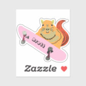 Naughty Squirrel #823 Brett Skateboarding Aufkleber (Blatt)