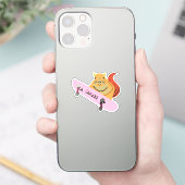 Naughty Squirrel #823 Brett Skateboarding Aufkleber (Telefon)