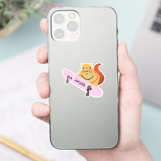 Naughty Squirrel #823 Brett Skateboarding Aufkleber (Telefon)