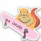 Naughty Squirrel #823 Brett Skateboarding Aufkleber (Vorderseite)