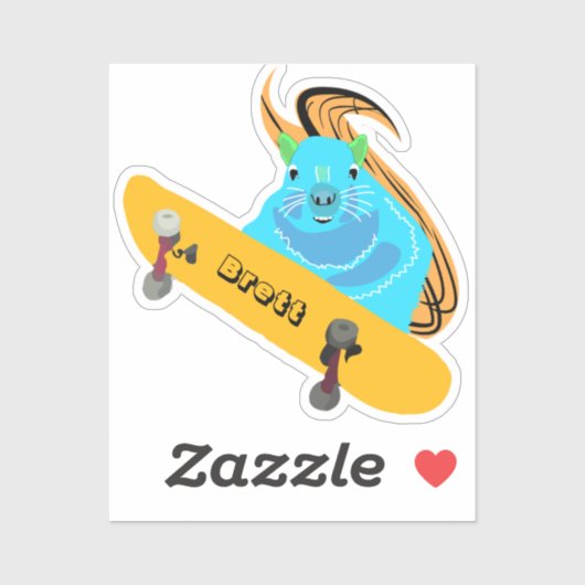 Naughty Squirrel #830 Brett Skateboarding Aufkleber (Blatt)