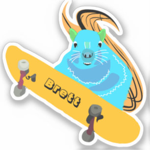 Naughty Squirrel #830 Brett Skateboarding Aufkleber