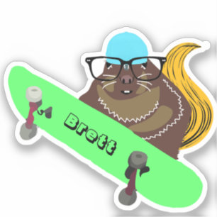 Naughty Squirrel #837 Brett Skateboarding Aufkleber
