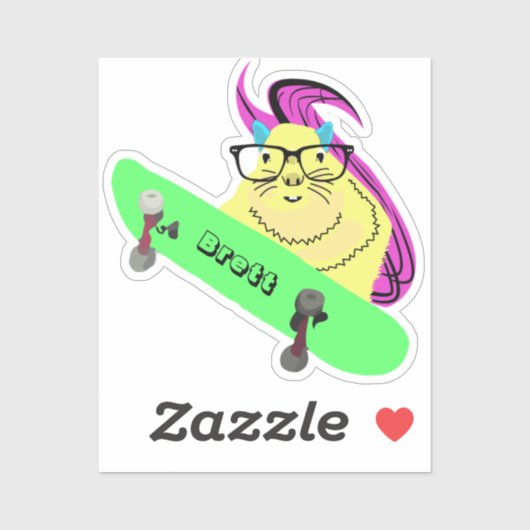 Naughty Squirrel #873 Brett Skateboarding Aufkleber (Blatt)