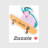 Naughty Squirrel #876 Brett Skateboarding Aufkleber (Blatt)