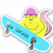 Naughty Squirrel #893 Brett Skateboarding Aufkleber (Vorderseite)