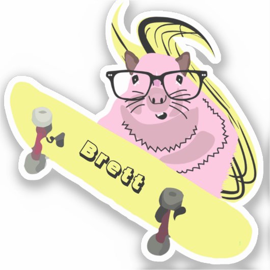 Naughty Squirrel #923 Brett Skateboarding Aufkleber (Vorderseite)