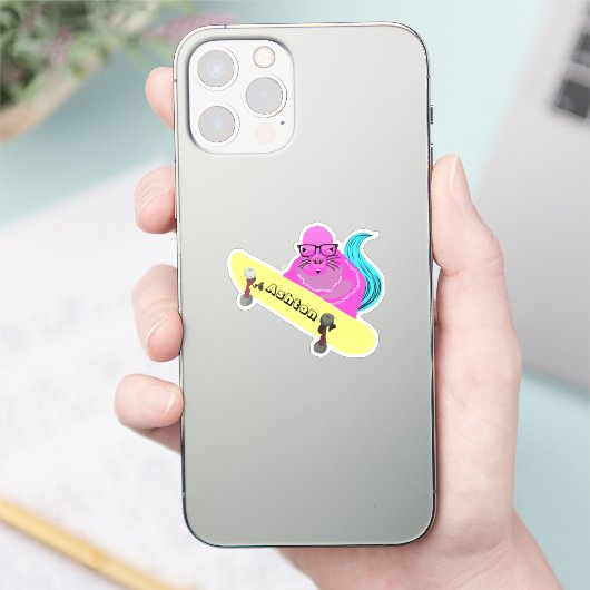 Naughty Squirrel #963 Individuelle Name Skate Aufkleber (Telefon)