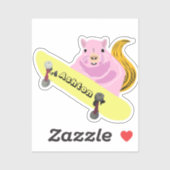 Naughty Squirrel #965 Individuelle Name Skate Aufkleber (Blatt)