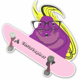 Naughty Squirrel #96 Skateboarding Aufkleber