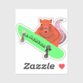 Naughty Squirrel #972 Individuelle Name Skate Aufkleber (Blatt)