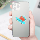 Naughty Squirrel #974 Individuelle Name Skate Aufkleber (Telefon)