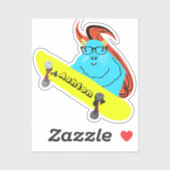 Naughty Squirrel #977 Individuelle Name Skate Aufkleber (Blatt)