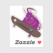 Naughty Squirrel #979 Individuelle Name Skate Aufkleber (Blatt)