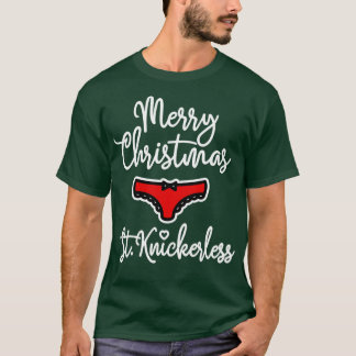 Naughty St Knickerless sexy Weihnachtsunterwäsche T-Shirt