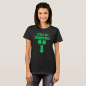 Naughty St Patricks Day Tickle Meine Kleeblätter D T-Shirt (Vorne ganz)