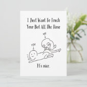 Naughty Touch Ihre Hintern Liebe Card, frech Karte (Stehend Vorderseite)