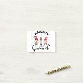 Naughty und ich gnome es. Weihnachts-Zitat Post-it Klebezettel (Auf Schreibtisch)