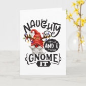 Naughty und ich werden es Weihnachtsbummel Karte (Gelbe Blume)