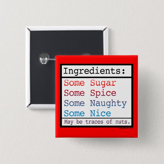 Naughty und Nice Button (Vorne & Hinten)