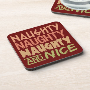Naughty und Nice Custom Untersetzer