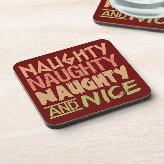 Naughty und Nice Custom Untersetzer (Linke Seite)