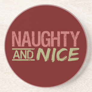 Naughty und Nice Custom Untersetzer