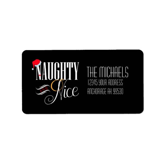 Naughty und Nice, Ferien Adressaufkleber (Vorne)